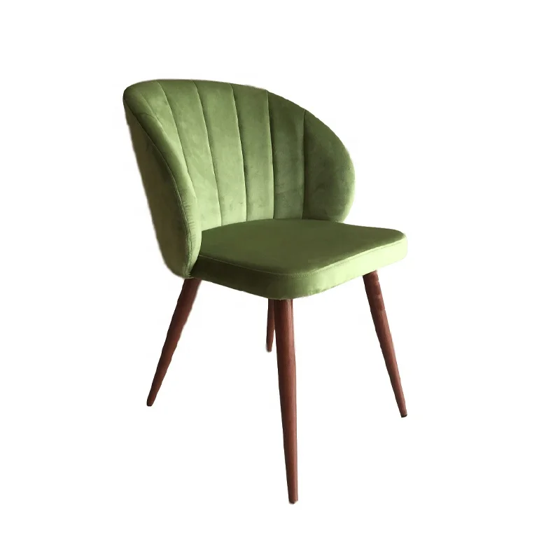 HOT sale dining room furniture modern upholstered  velvet dining chair with metal legs