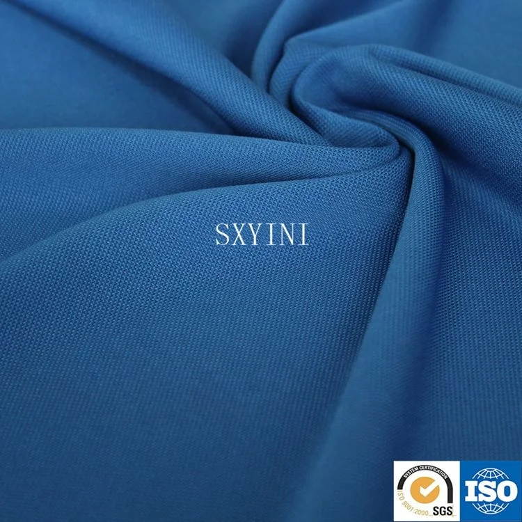 high quality polyester elastic pique knit fabric  for polos