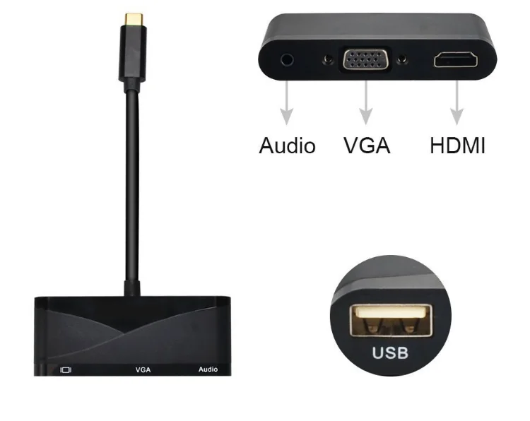 Type-C to HDMI adapter адаптер Type-C THV401 к кабелю USB3 переходники vga. 1 Type-C к переходнике HDMI