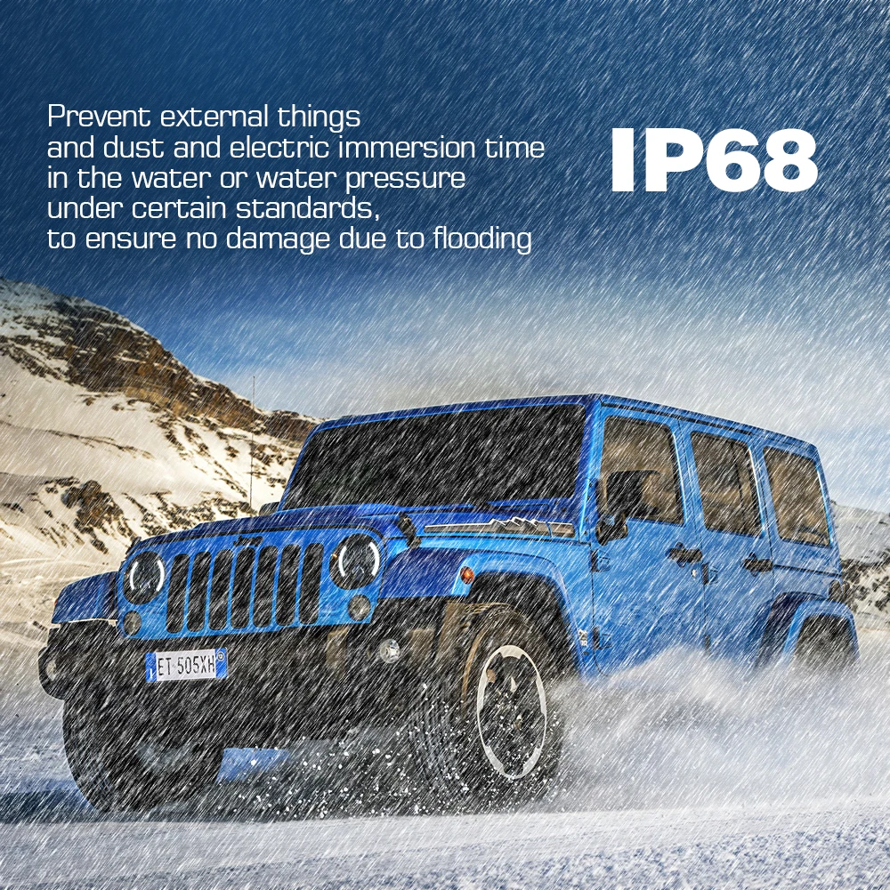 Auto LED Lights Dual Color Halo Ring Angel Eye 12V 24V Car and Truck Round Auto DRL 7 Inch Led Headlight