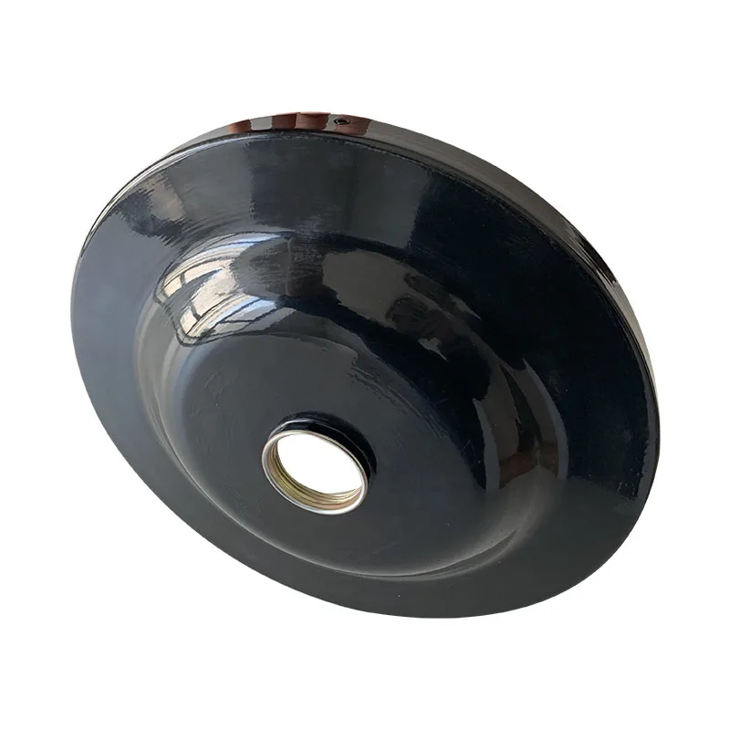 Black spinning metal round aluminum chair base