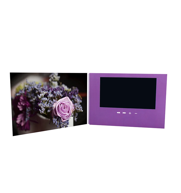 Customized Printing Digital Lcd Screen Invitation Wedding Market Greeting Card Video Brochure