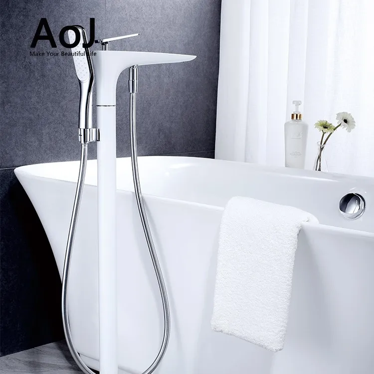 Tall Home Cupc Sanitry Brass Bathroom Bathtub Tap Water Freestanding Bathtub Faucet