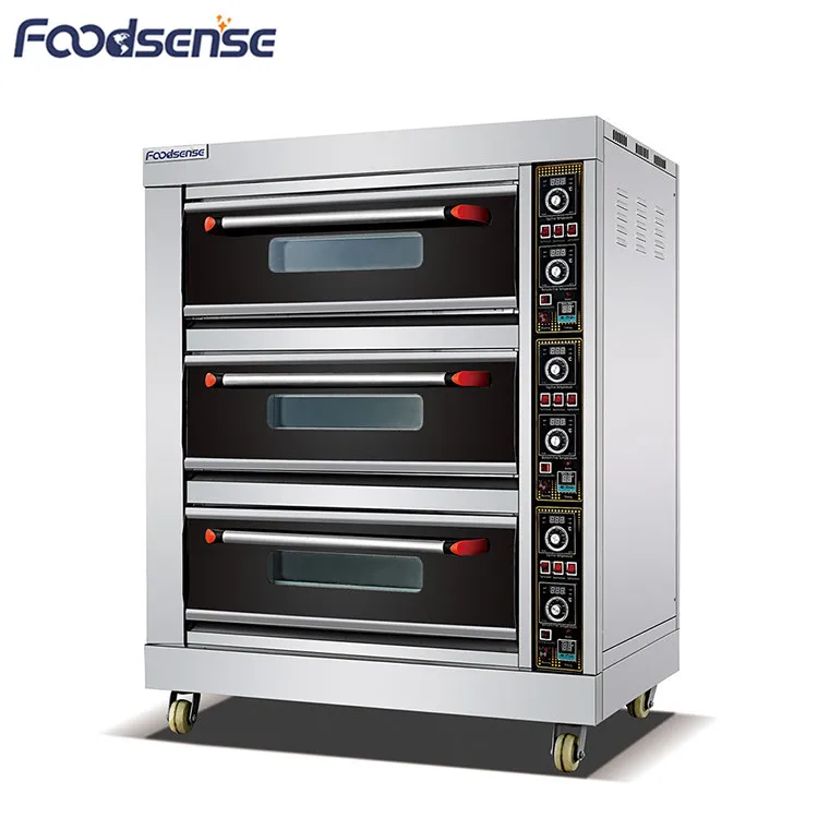 
bread baking electric 2-deck 4-tray electric baking oven Stainless Steel/temperature control pizza 