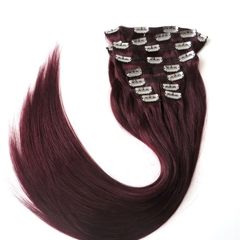 100% Virgin Peruvian Remy Hair Double Drawn 320g Seamless Clip In Extensions Human Hair