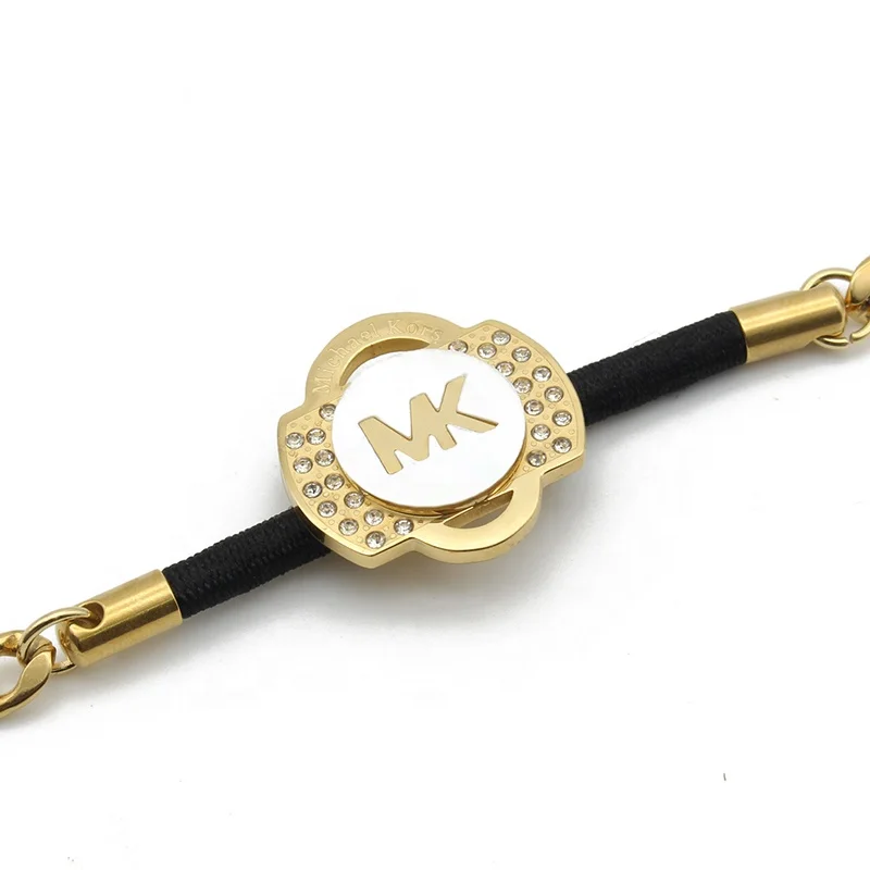 
Hottest Wholesale Cheap Fashion Gold Plated Stainless Steel Link Chain Bracelet With Charms 