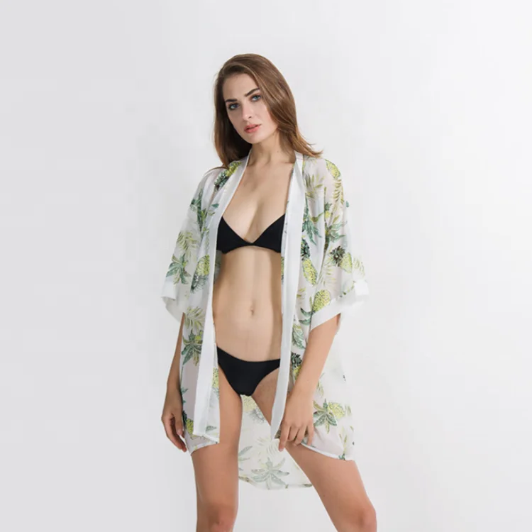 New Types Women Summer Beach Long Print Floral Thin Coat Chiffon Kimono Cardigan