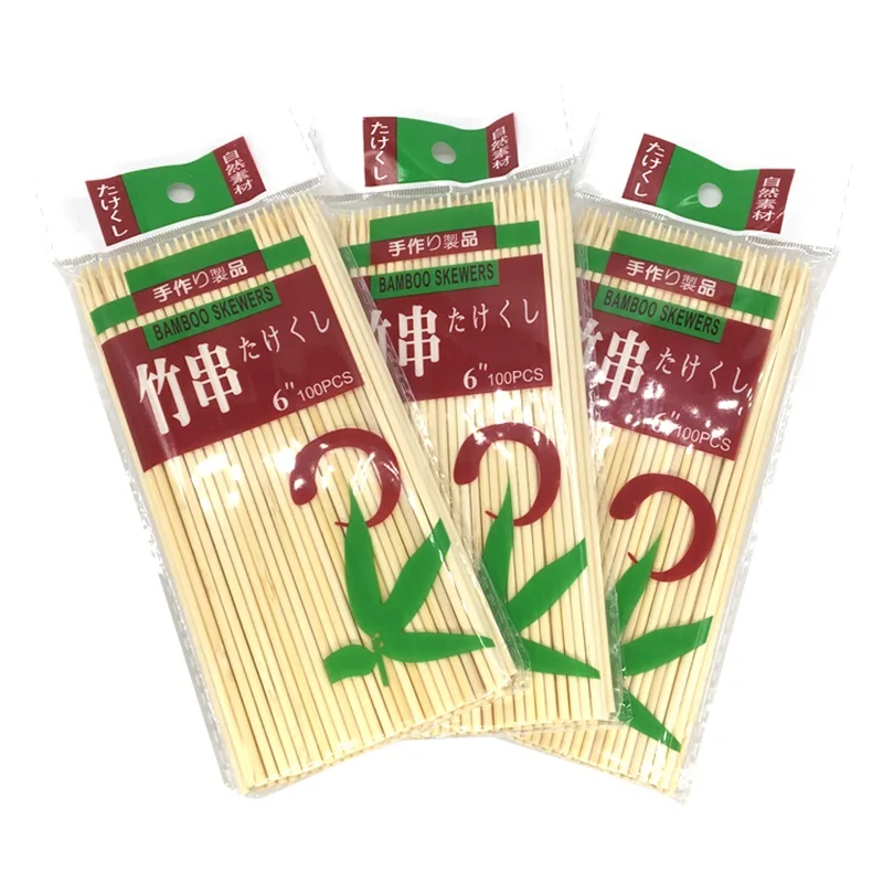 Chinese Classic Style Free Sample High Quality Hot Selling Round Bamboo BBQ Skewer and Stick