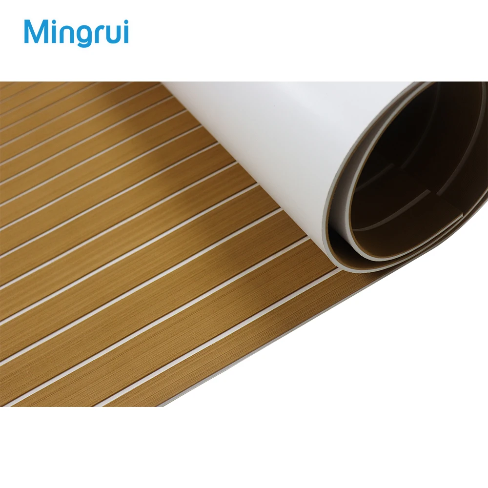 Mingrui желтовато-коричневый деревянный матовый текстурные самоклеющиеся Нескользящие колода Материал EVA Понтонный катер морской полов