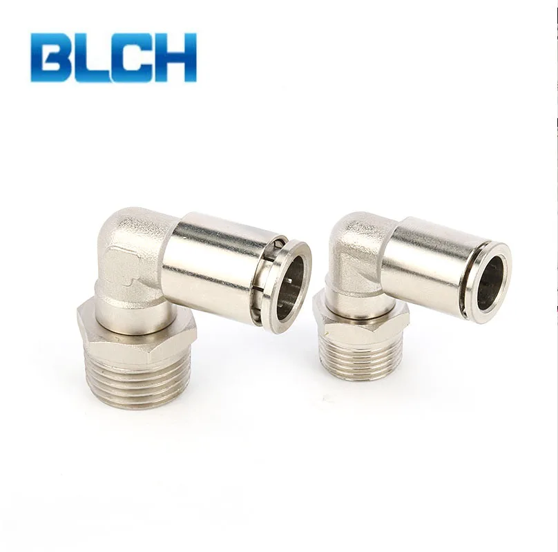 Manufacturers in China Pneumatic PL Elbow Connector Thread Nipple Brass Quick Connector