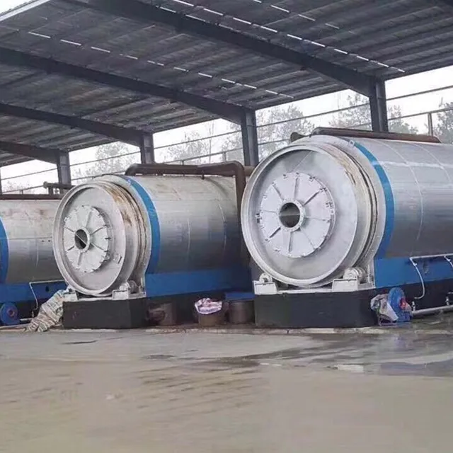 10Tons/day semi-continuous waste rubber and plastic pyrolysis oil with Q345R reactor