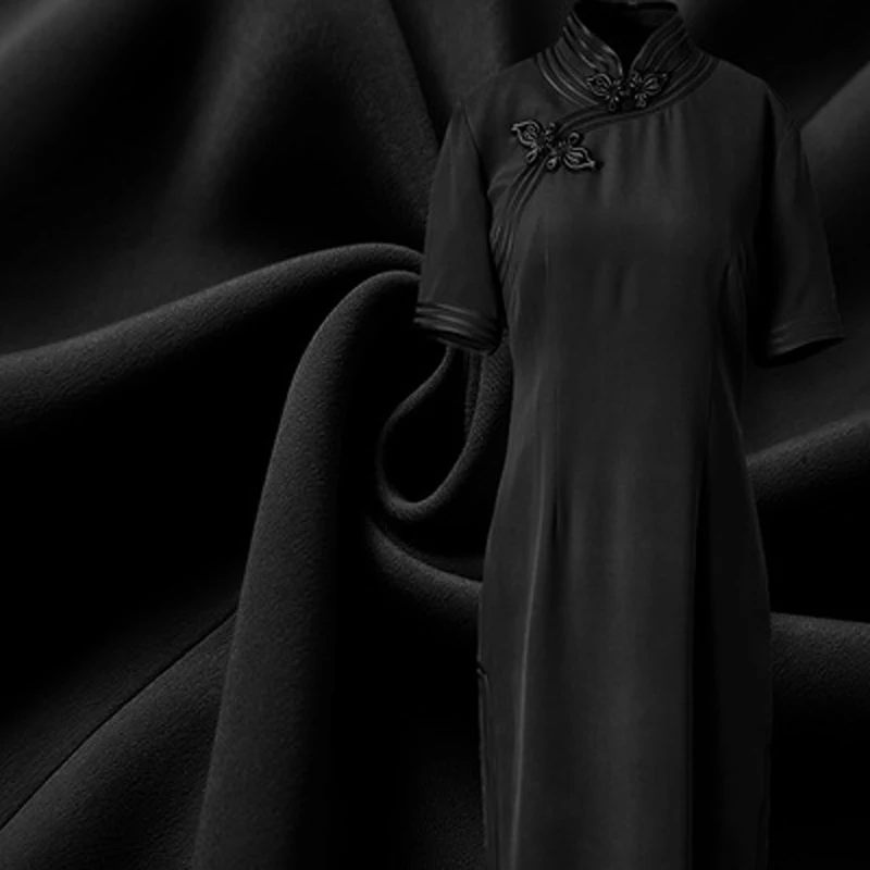 
Silk fabric 114cm width 30mm heavy silk crepe de chine fabric 100% silk CDC fabric 