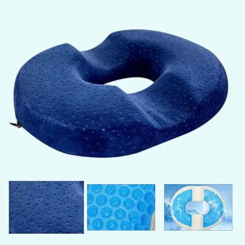 Comfortable Cheap O Ring Circle Shape 3D Printed Therapeutic Custom  Memory Foam Gel Donut Seat Cushion