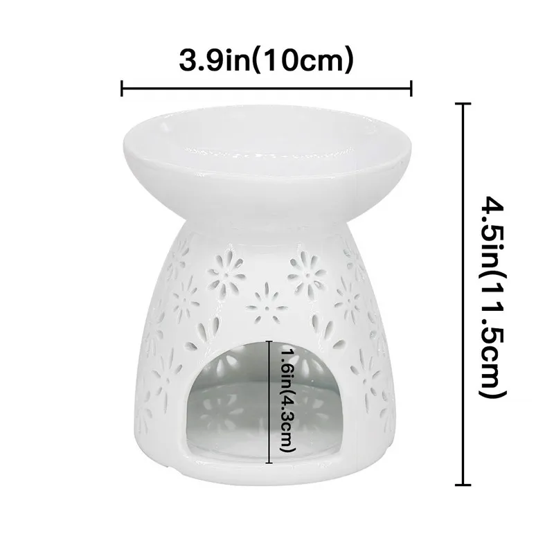 Living Room Tealight Candles Holder for Spa Meditation Yoga Parlor Bedroom Home Decor Ceramic Essential Oil Burner Melt Warmer