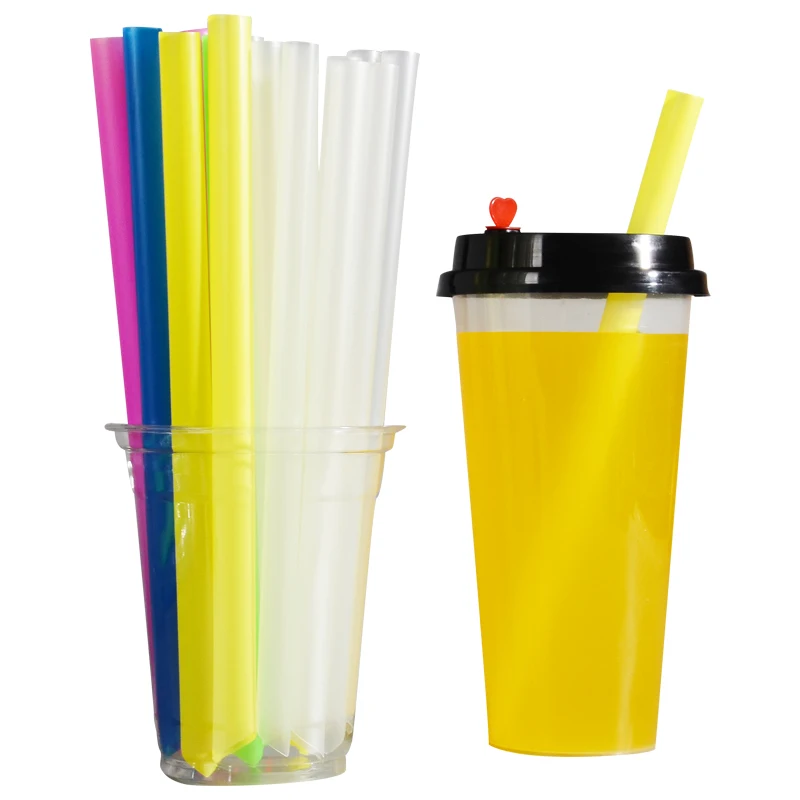 1.1*21cm disposable milk tea juice drink straw thickened PP plastic straw