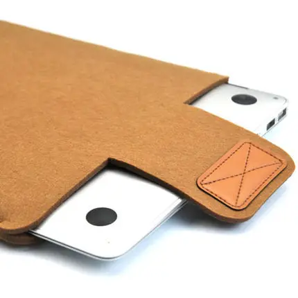 Lymech 15 inch Wool Felt Fabric Custom Wholesale Shoulder Messenger Tote Briefcase Business Computer Laptop Bag Sleeve Case