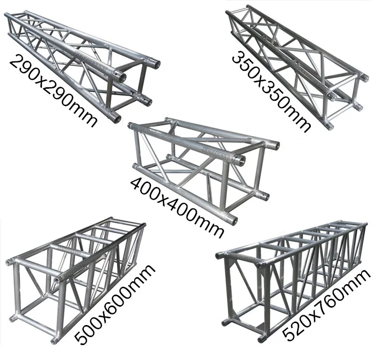 Outdoor Aluminum Concert Stage 4 Pillars Truss System with Roof