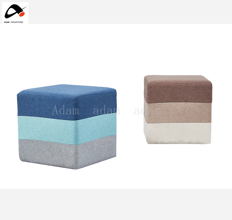 Современный тканевый пуф, табурет, оттоманка, скамейка для хранения