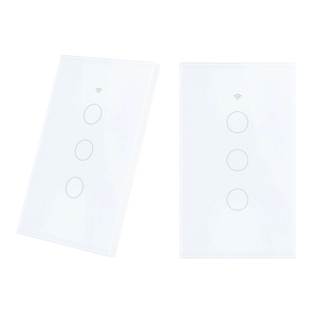 Smart wifi 3 gang 1 way wall switch smart home automation with tuya App touch switches