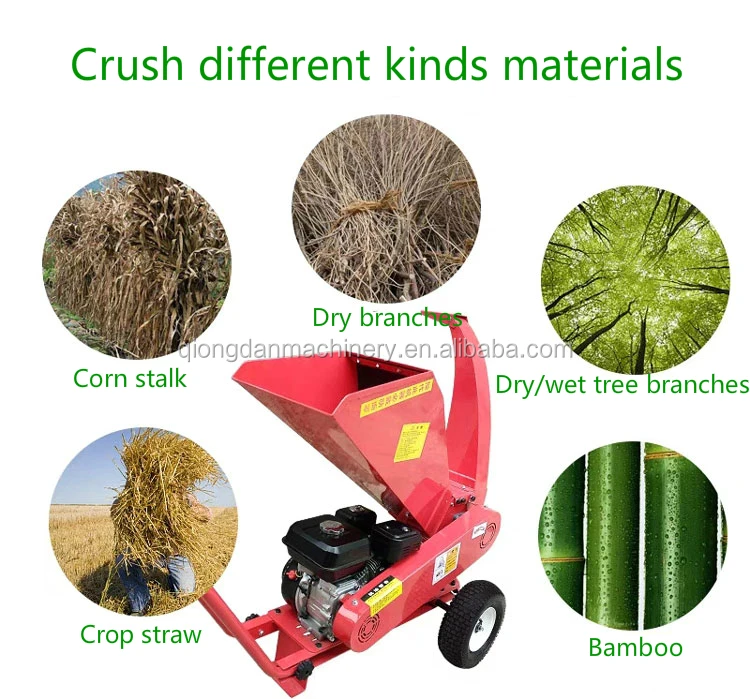 Agricultural waste grinder cotton stalk crusher coconut husk tree branches shredder machine from China wood cutting machine