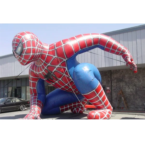 Replica 4m advertising inflatable superman, oxford cloth giant inflatable spiderman for sale