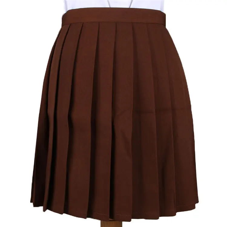 
Factory Direct Sale School Uniform Skirt High Waist Pleated Skirt JK Student Girls Solid Skirt 