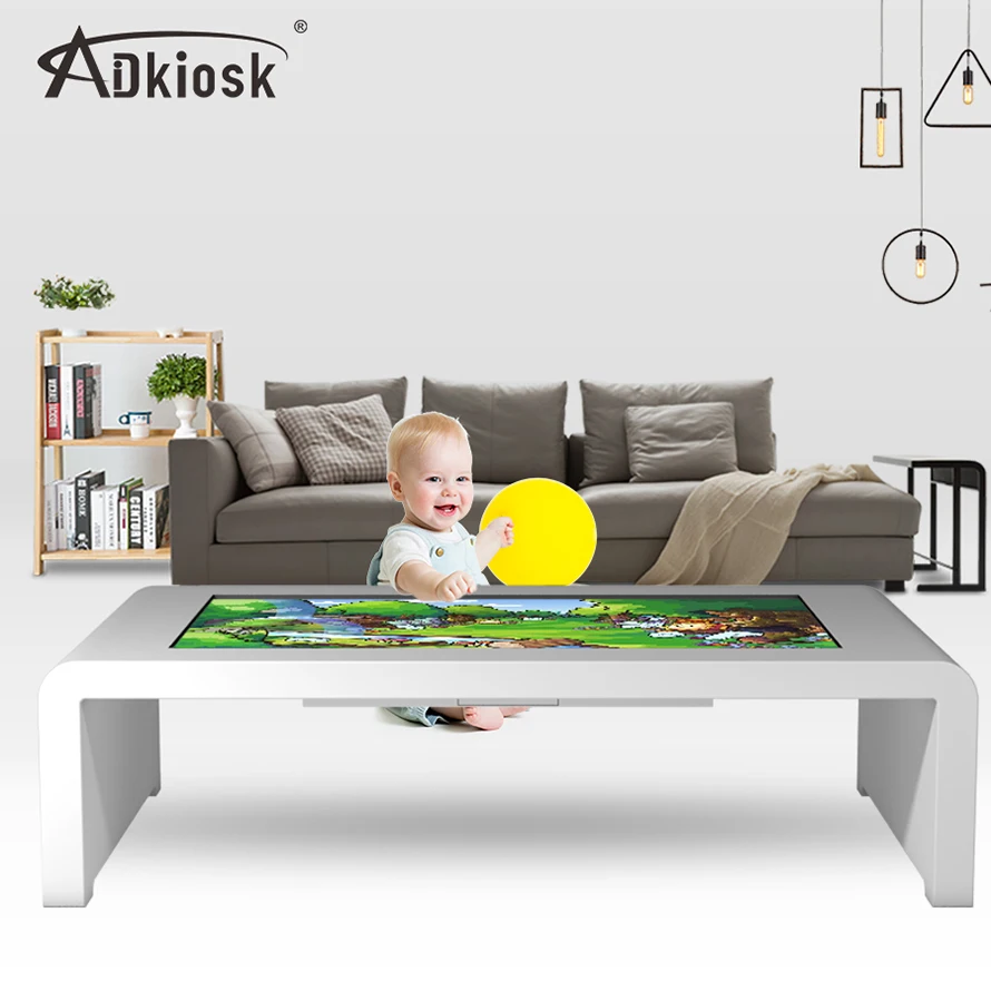 magic table with interactive multi touch  screen smart  table for family