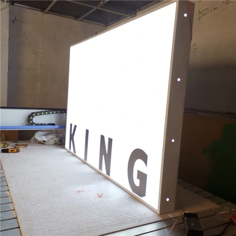 Stainless Steel Shaped Advertising Light Boxes Outdoor Sign