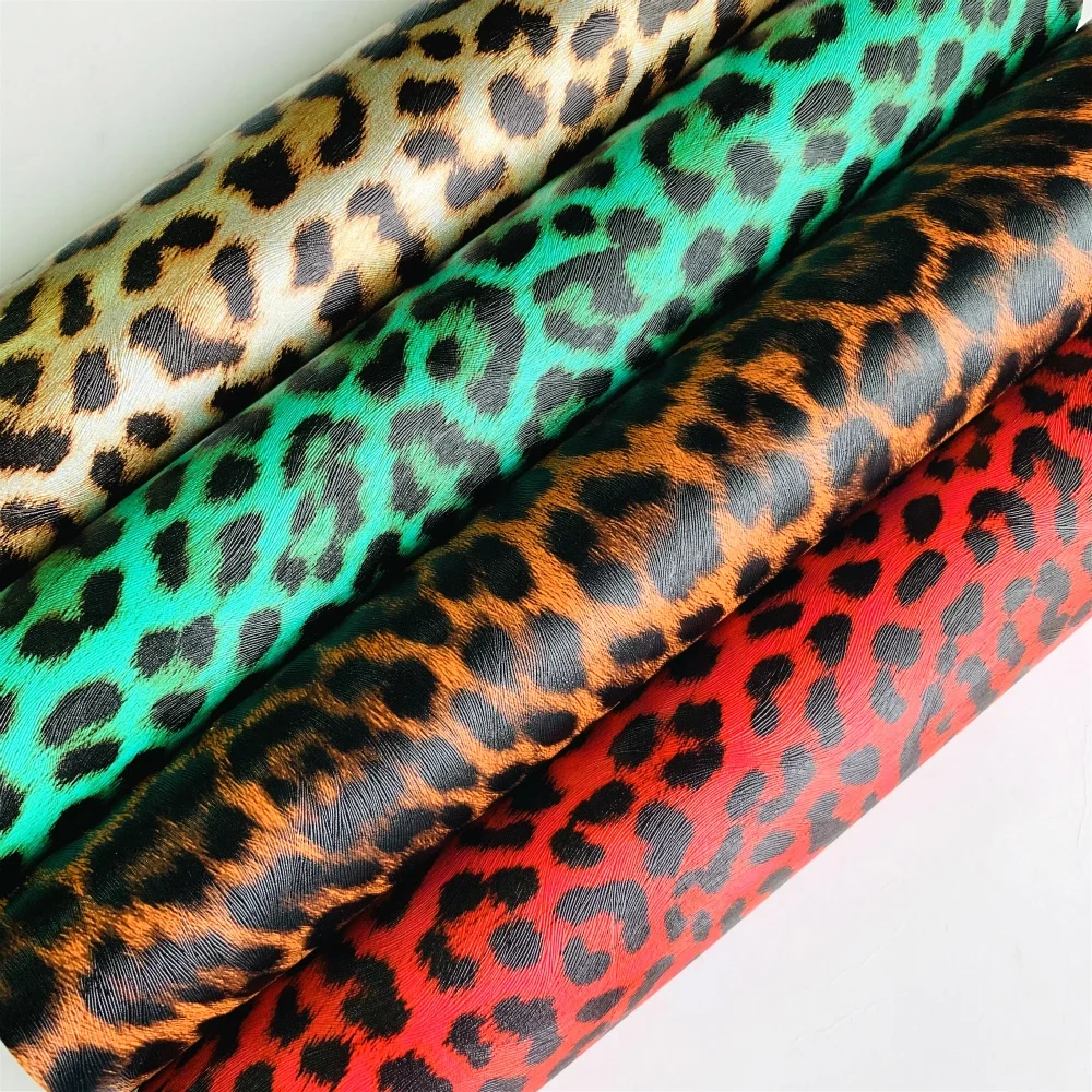 2019 waterproof faux leather for leopard prints designs leather sheets