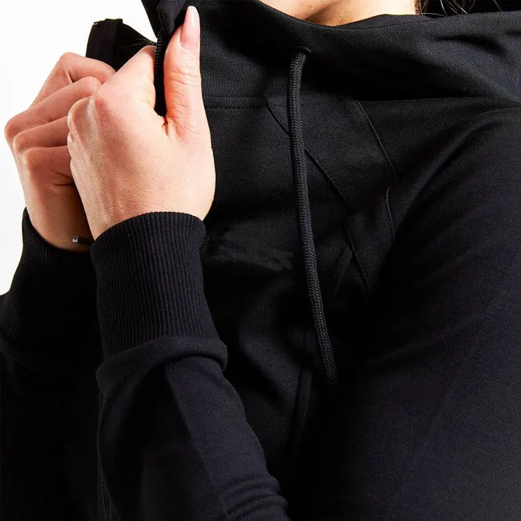 Wholesale High Quality Cotton Polyester Hoodies Fitness 4-Way Stretch Sports Training Wear Women Tracksuit