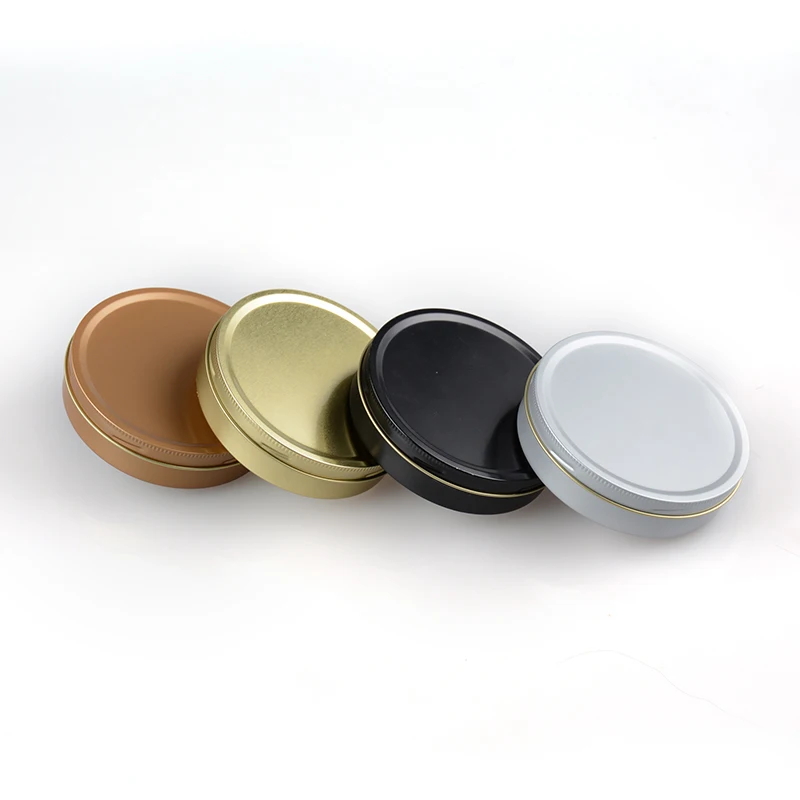 
Printing Black Round Candle Wax Metal Tins Box Wholesale 