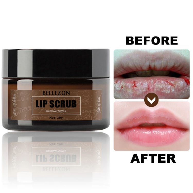 Wholesale Organic Exfoliating Brown Sugar And Strawberry Lip Scrub