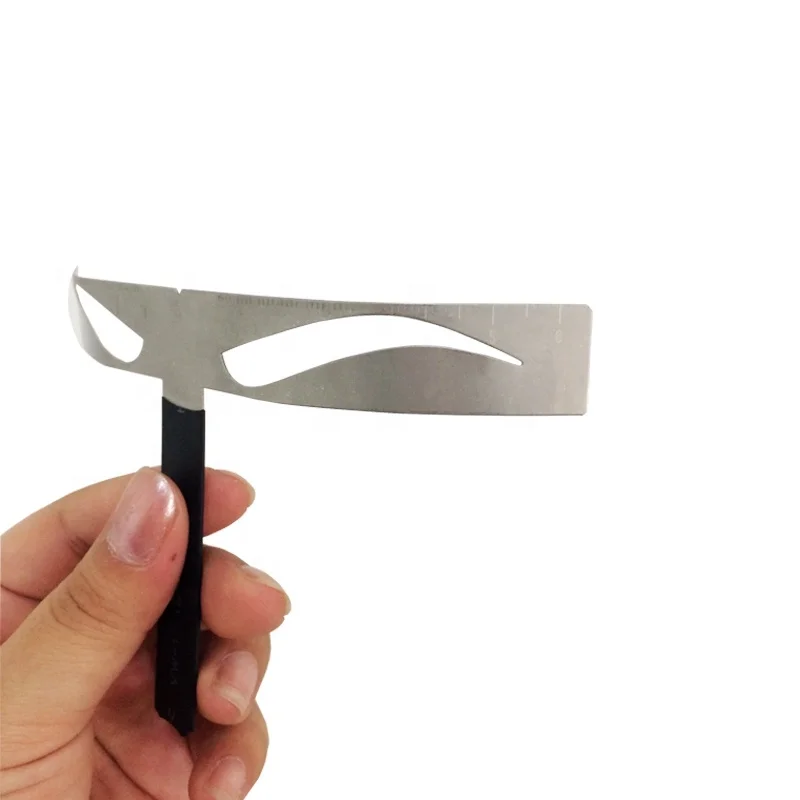 BL Golden Ratio Measure Microblading Stainless Steel Eyebrow Ruler Permanent Makeup Tattoo Design Calipers Stencil