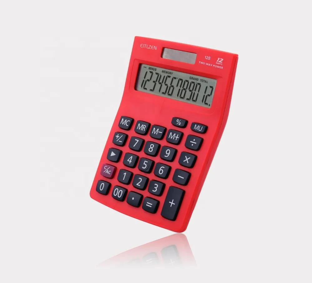 cheap colorful 12 digits solar electronic digital calculator