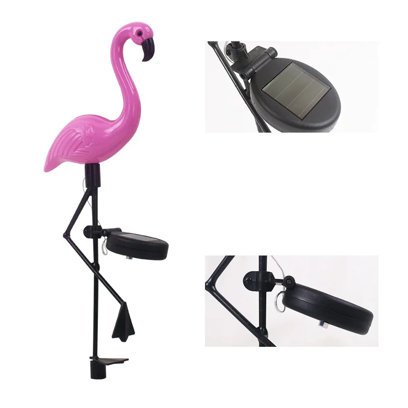Solar Flamingo Light Garden Decorate Solar Lights Waterproof Solar Pink Flamingo Yard Ornaments