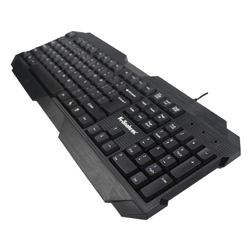 Фабричная пластиковая Проводная черная USB-мышь K-snake KM200 для офиса, набор для Tastiera