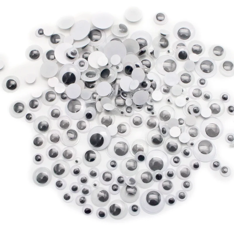 Factory Sale Black-White Plastic Eyes Of Stuffed Toys Kid Handcraft 1.2Cm Googly Plastic Eyes For Diy Toys Accessories
