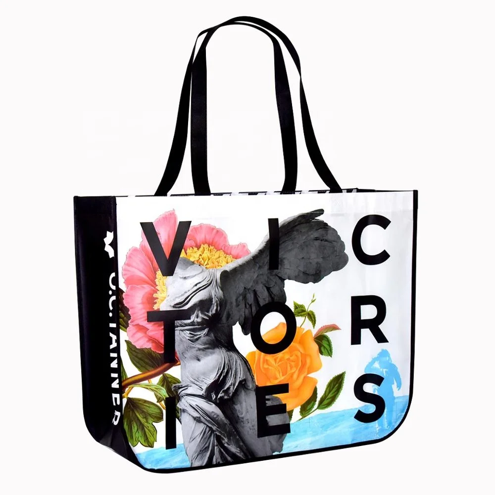 Простая многоразовая Экологически чистая рекламная Ламинированная Сумка-тоут