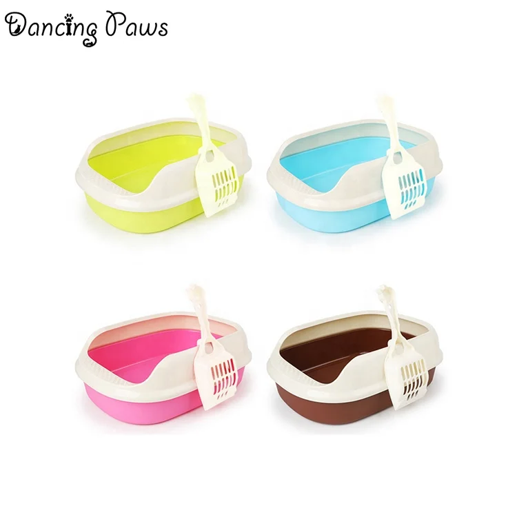 Semi-enclosed Anti-cracking polyester double-layer bottom crack-proof cat litter box toilet size S