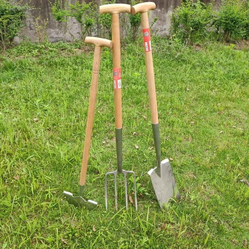 
Garden tools/Garden Fork/T type wooden handle with Stainless steel Fork 
