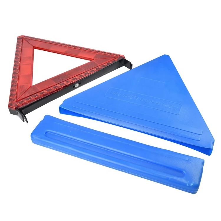 51PCS LED light warning triangle flashing/constant light accessory plug/batteries LED warning triangle