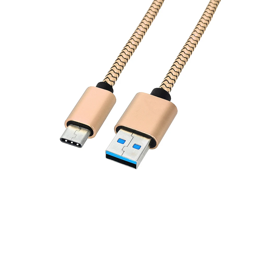 Плетеный USB к Usb C Micro зарядное устройство прочный тип C кабель для Samsung Sony LG PhonesWith металлическая головка Plug