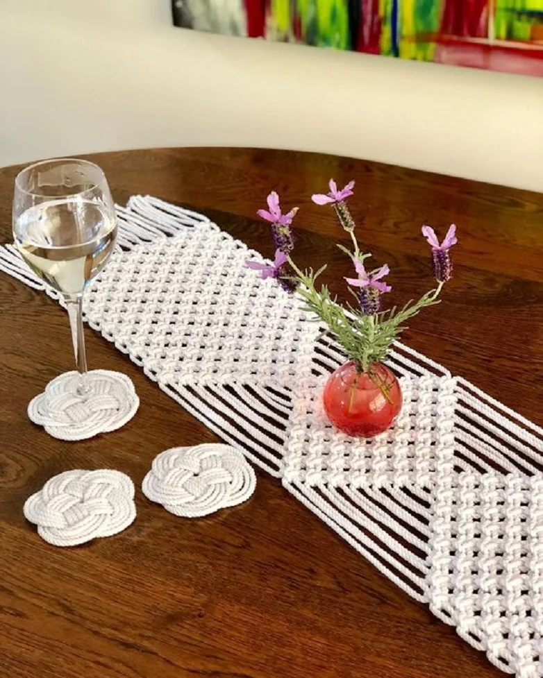 Macrame Table Runner