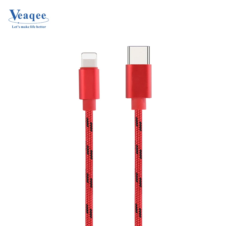 Нейлоновая плетеная быстрая Синхронизация данных Быстрая зарядка USB Тип C кабель для Iphone 8 зарядное устройство кабель