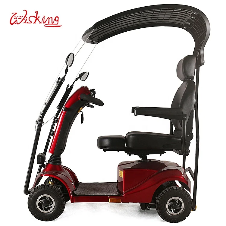 Wisking 4049 middle size electric scooter with windshield and roof