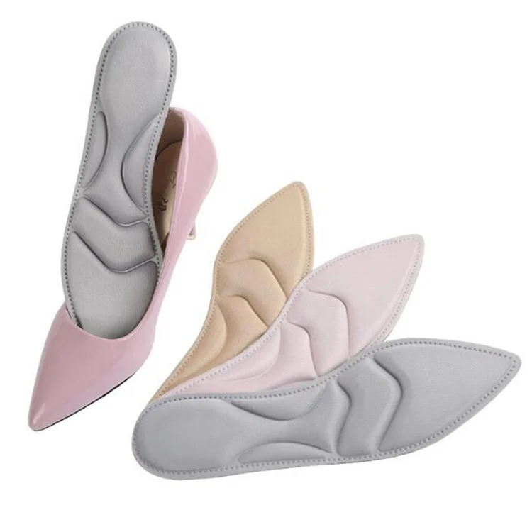 2019 New Design Breathable  4D Massaging Insole Memory Foam Insoles Pointy Women High Heel shoe Insole for Shock Absorption