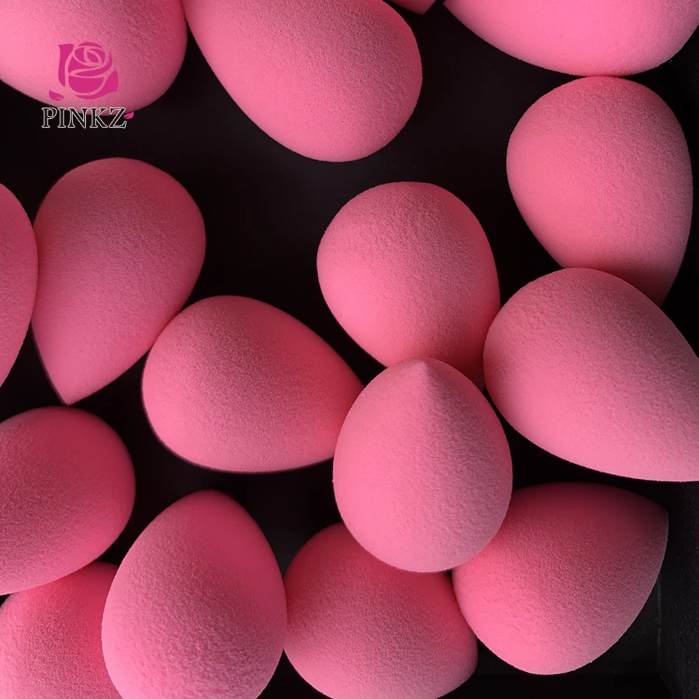 Latex free Pink teardrop mini makeup sponge blush blender for foundation /concealer factory price