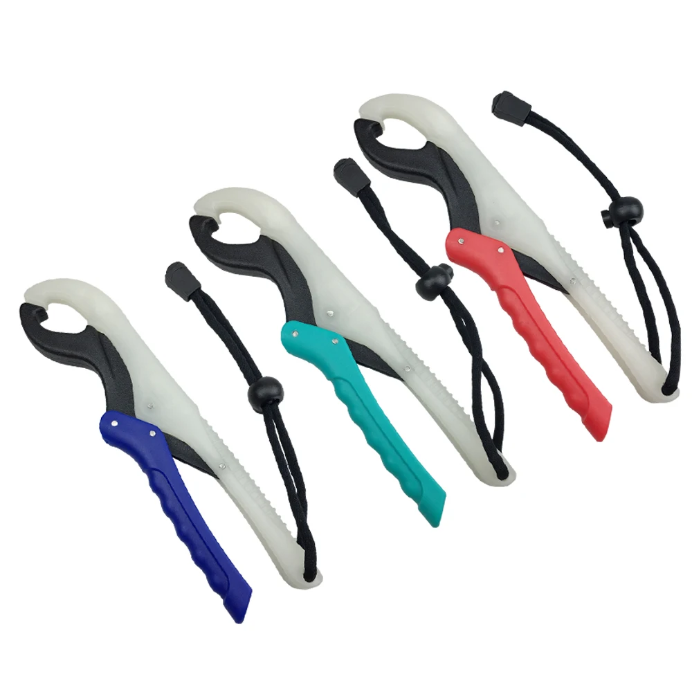 
8 Inch Fishing Goods Floating Water Belt Noctilucent Fish Clamp Handheld fish grip plastic Fish Lip Gripper 