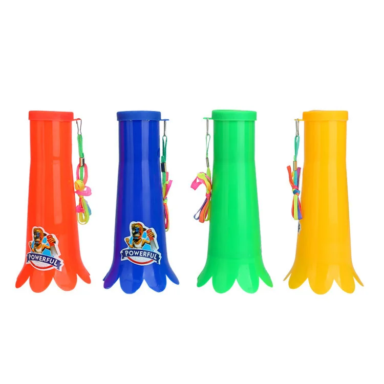 
kids toys plastic football match air pressure horns/trumpet for games 
