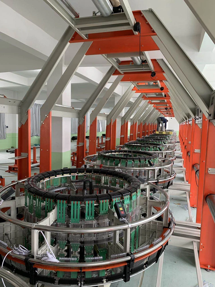 Машина для производства плетеных мешков из полипропилена, 4 круглых метлы